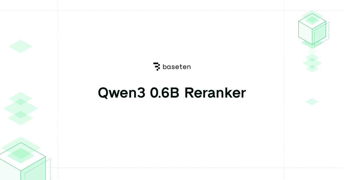 Qwen3 0.6B Reranker | Model library image.